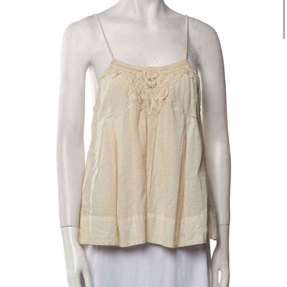 ISO Isabel Marant Cream Smocked Camisole Top